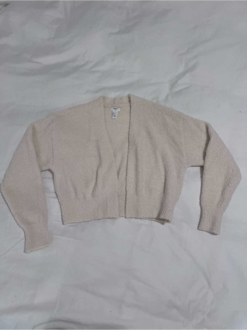 Cropped cardigan sweater